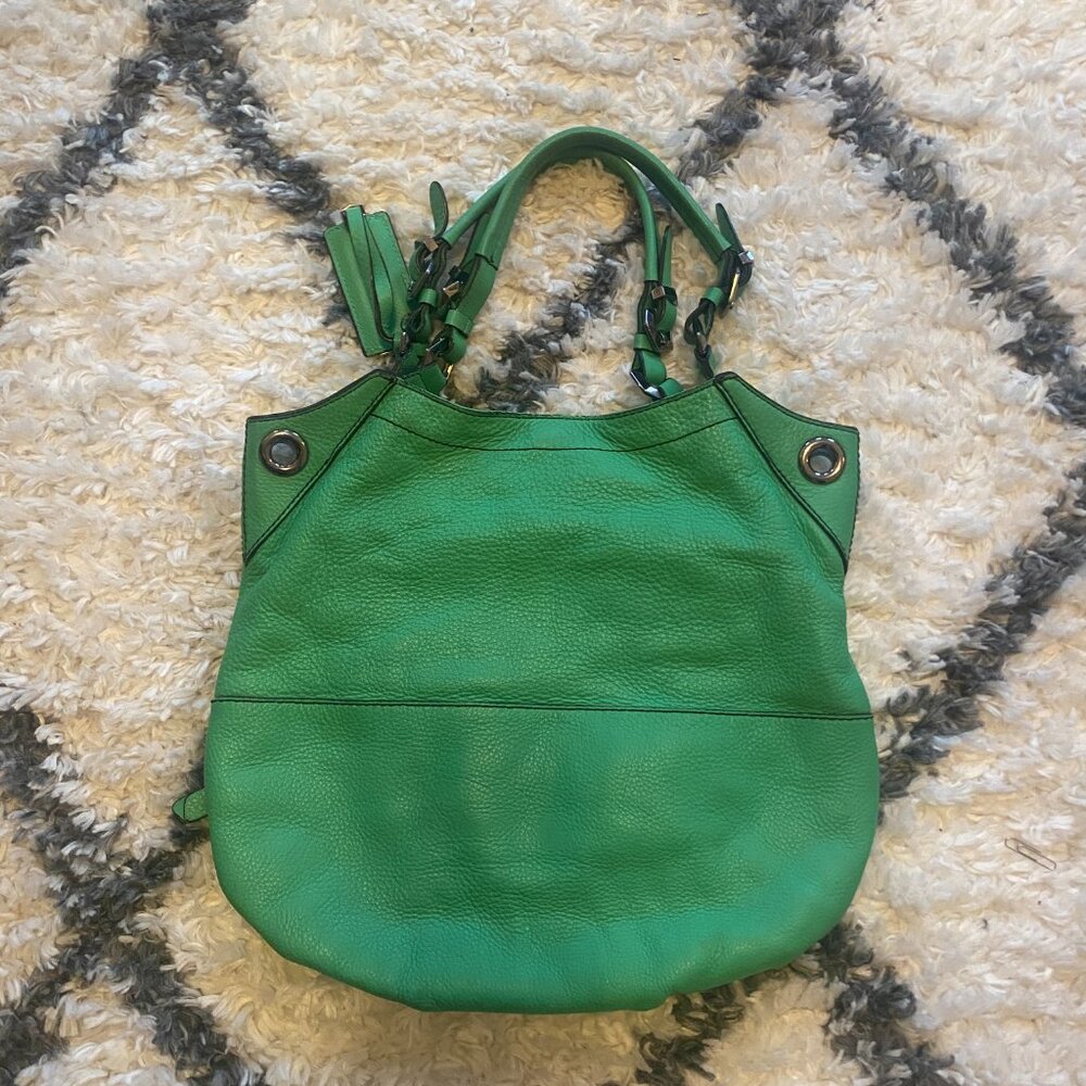 OrYANY Leather Slouchy Emerald Green Shoulder Bag - Picture 2 of 8